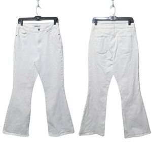 ELIZABETH AND JAMES High Rise Flare Jeans White